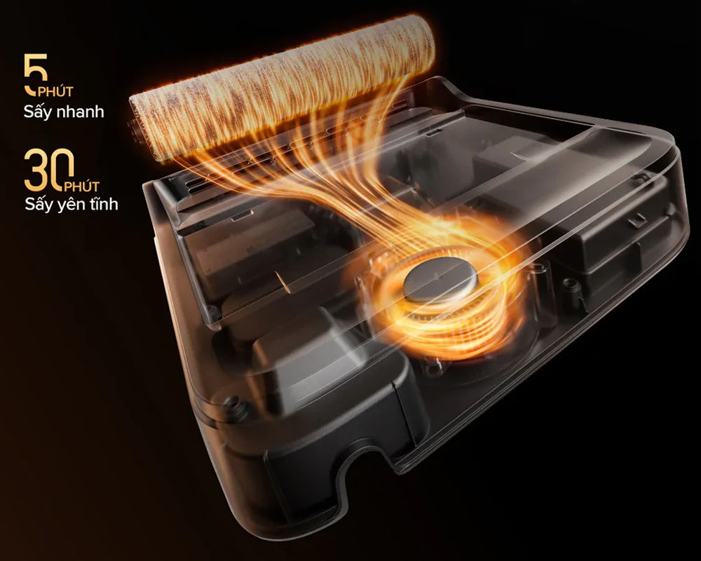 Máy Hút Bụi F25 Ultra tích hợp tính năng sấy khô con lăn bằng khí nóng