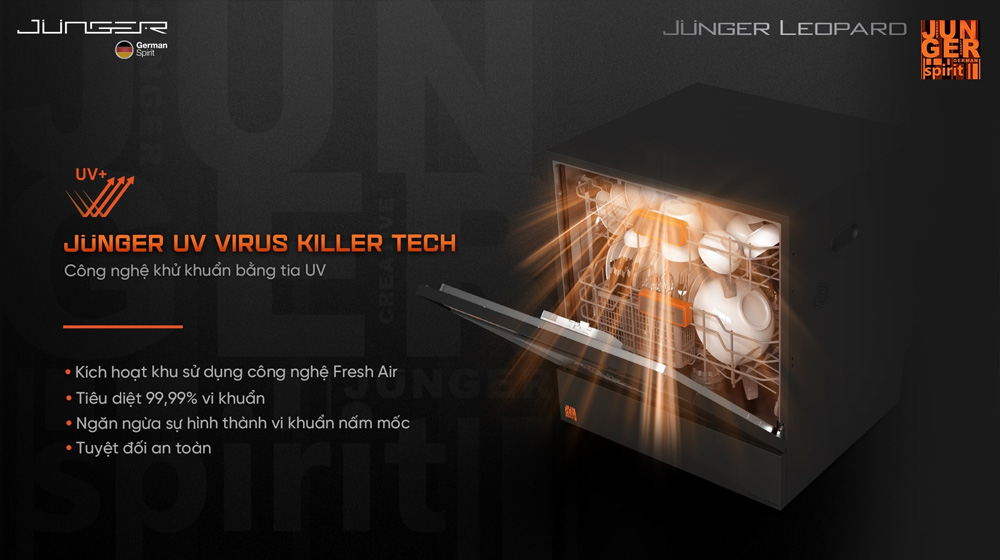 Công nghệ Junger UV Virus Killer Tech khử khuẩn hiệu quả