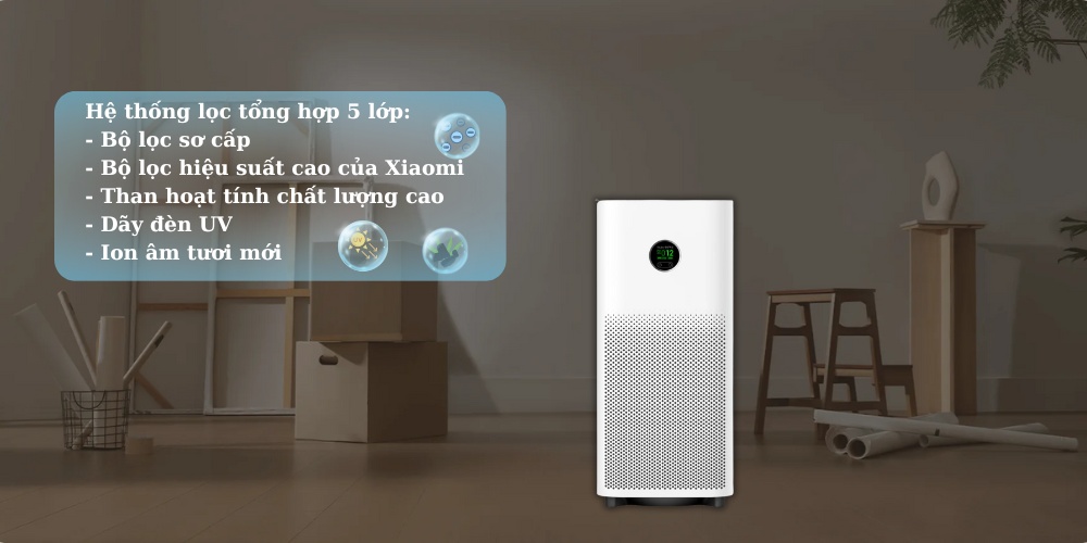 Xiaomi Mijia Smart Air Purifier 6 EU làm sạch không khí cho cả gia đình