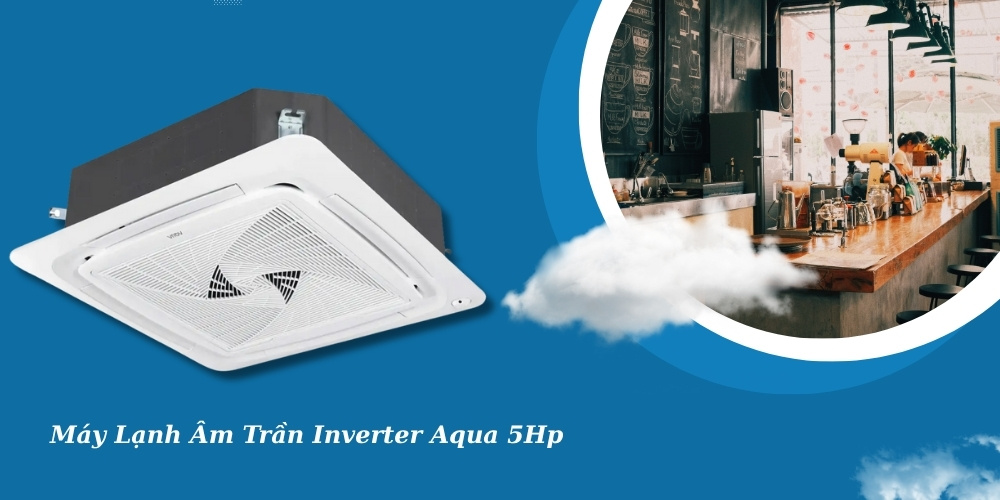 Máy Lạnh Âm Trần Inverter Aqua 1U125S1PN1SB thiết kế nhỏ gọn