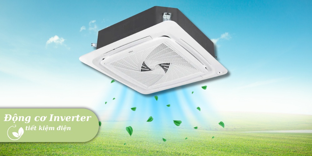 Máy Lạnh Âm Trần Inverter Aqua 2.5Hp 1U71S1PJ2SA tiết kiệm điện, vận hành êm ái