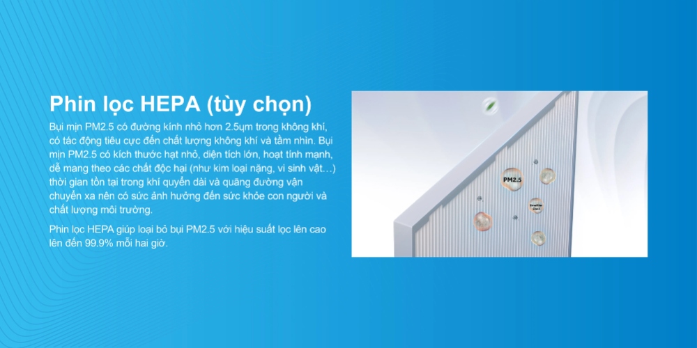 Máy Lạnh Âm Trần Inverter AQUA 2Hp 1U50S1PJ2SA có thể tùy chọn bộ lọc HEPA