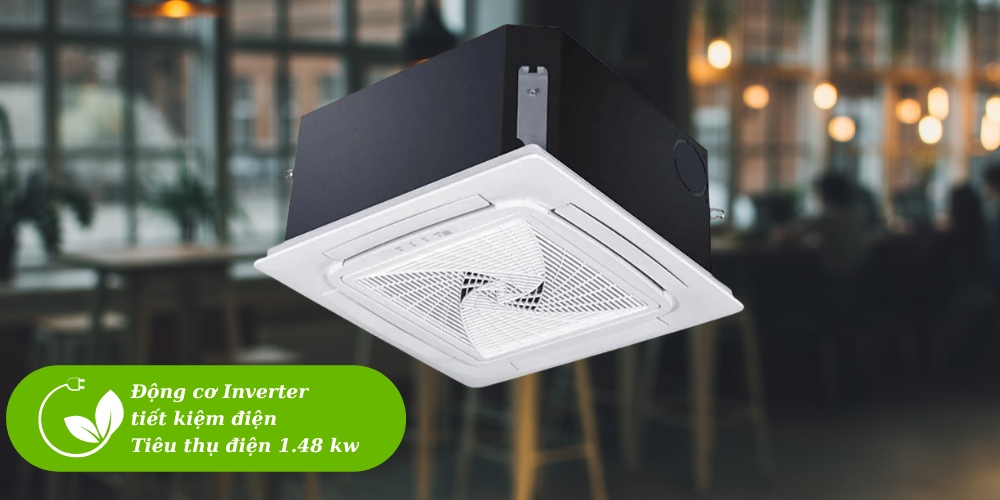 Máy Lạnh Âm Trần Inverter AQUA 2Hp 1U50S1PJ2SA tiết kiệm điện, vận hành êm ái