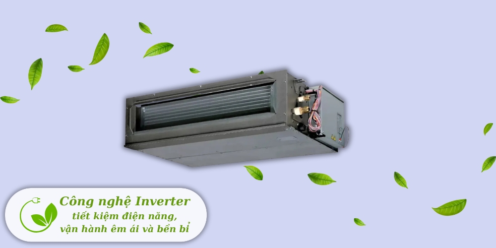 Máy Lạnh Giấu Trần Nối Ống Gió Aqua Inverter 3.5 Hp tiết kiệm điện