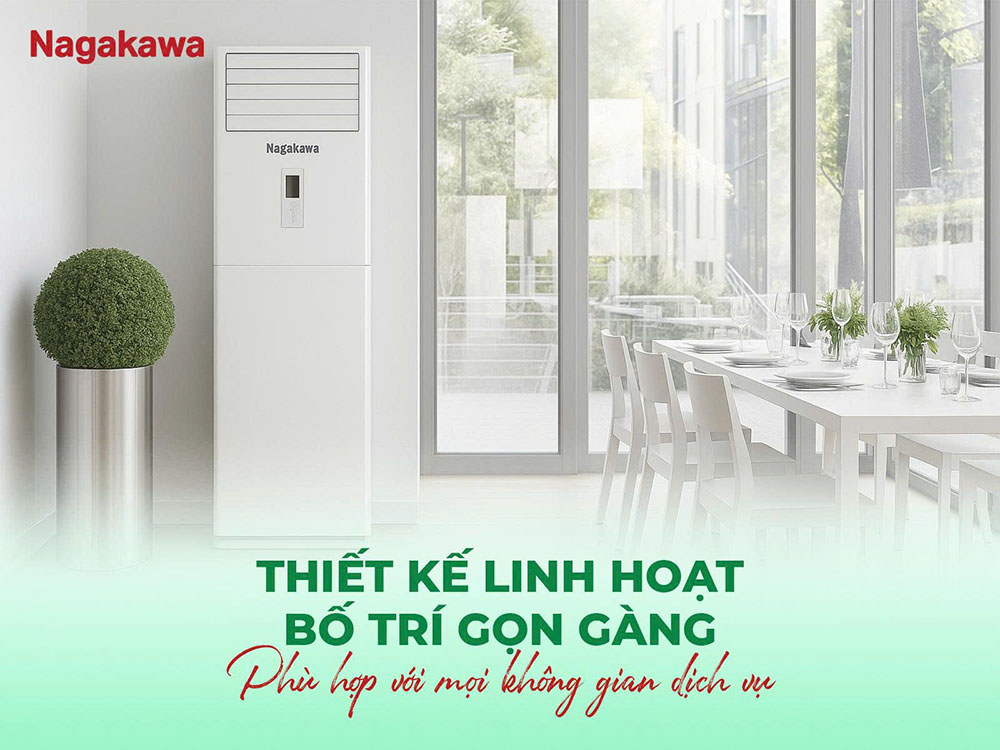 Máy Lạnh Nagakawa NP-C50R1K58 dễ dàng bố trí ở mọi không gian
