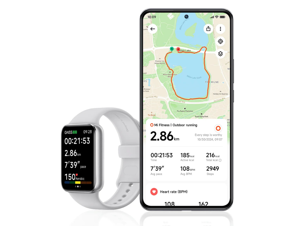 Xiaomi Mi Band 9 Pro Bạc luyện tập thể thao