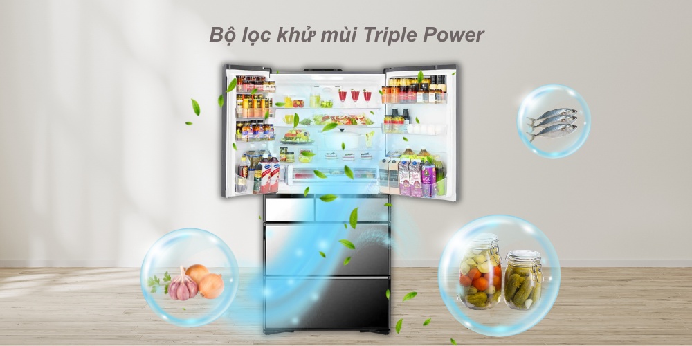 Tủ Lạnh Hitachi R-ZX740KVX (X) sạch sẽ, thoáng mát