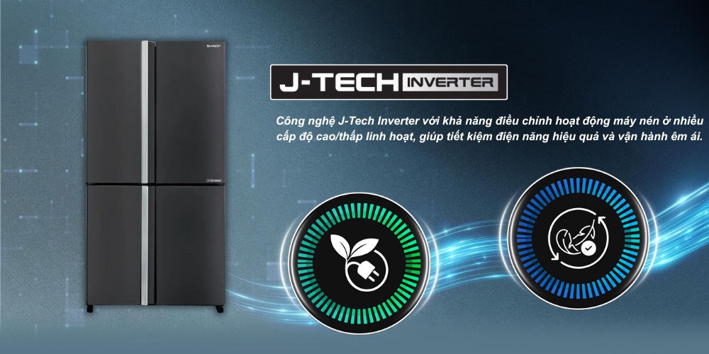 Tủ Lạnh Inverter SJ-FX610V-MK tiết kiệm điện
