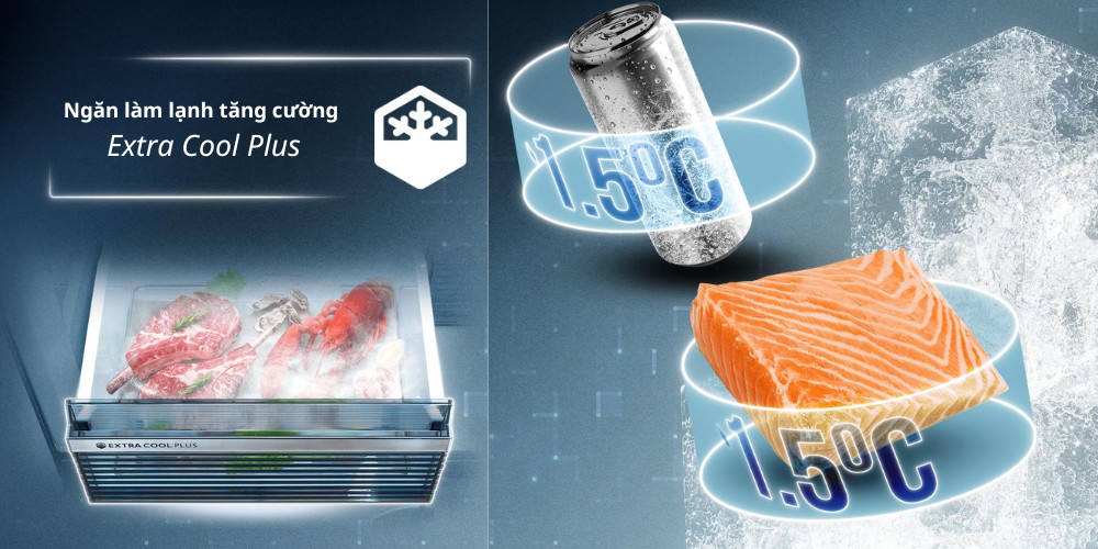 Tủ Lạnh Sharp SJ-FX610V-MK làm lạnh tăng cường