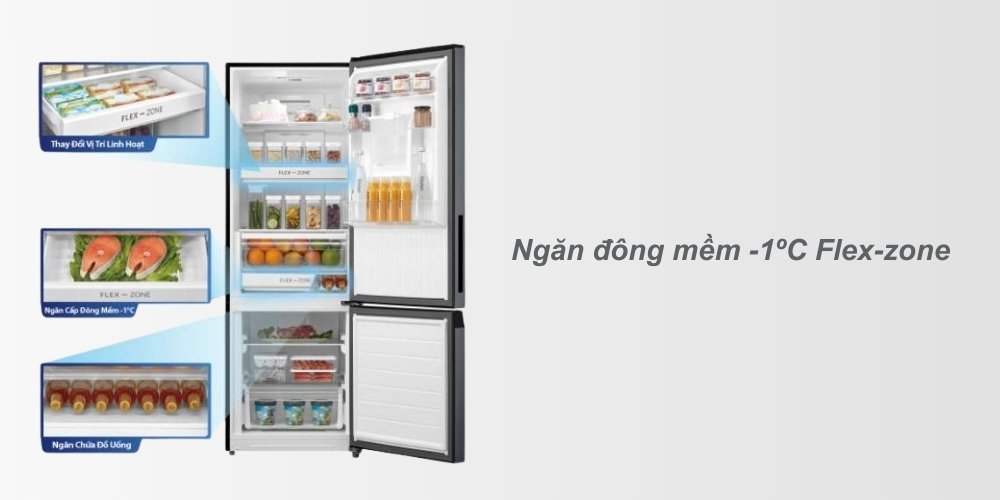 Tủ Lạnh Toshiba GR-RB410WE-PMV(37)-SG cấp đông mềm