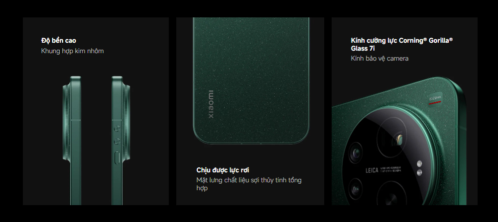 Phần khung máy được chế tạo từ hợp kim nhôm cường độ cao