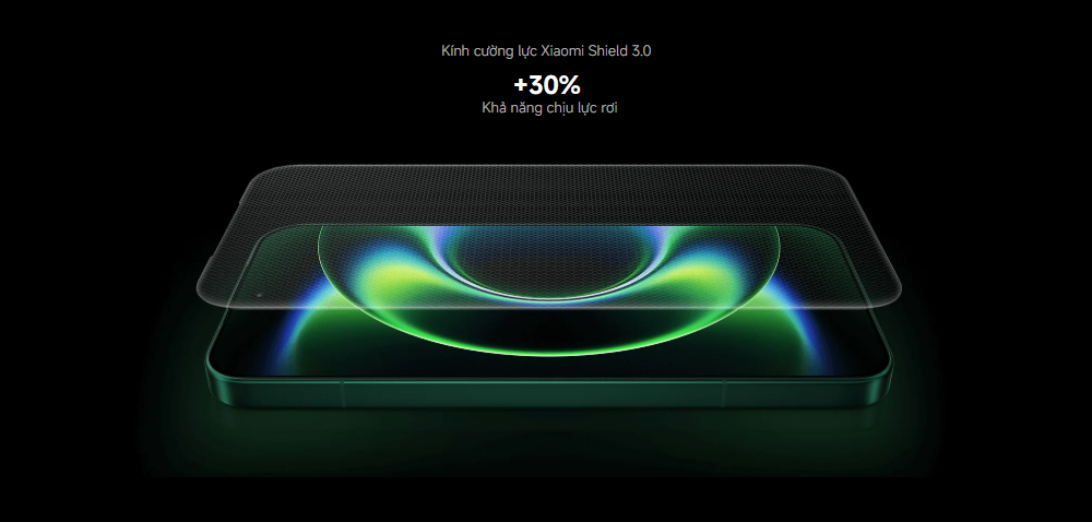 Kính cường lực Xiaomi Shield Glass 3.0 tăng 30% khả năng chịu lực khi rơi
