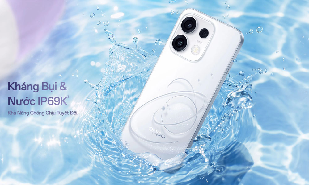 OPPO Reno16 F 5G 8GB 256GB bền bỉ với chuẩn IP69K
