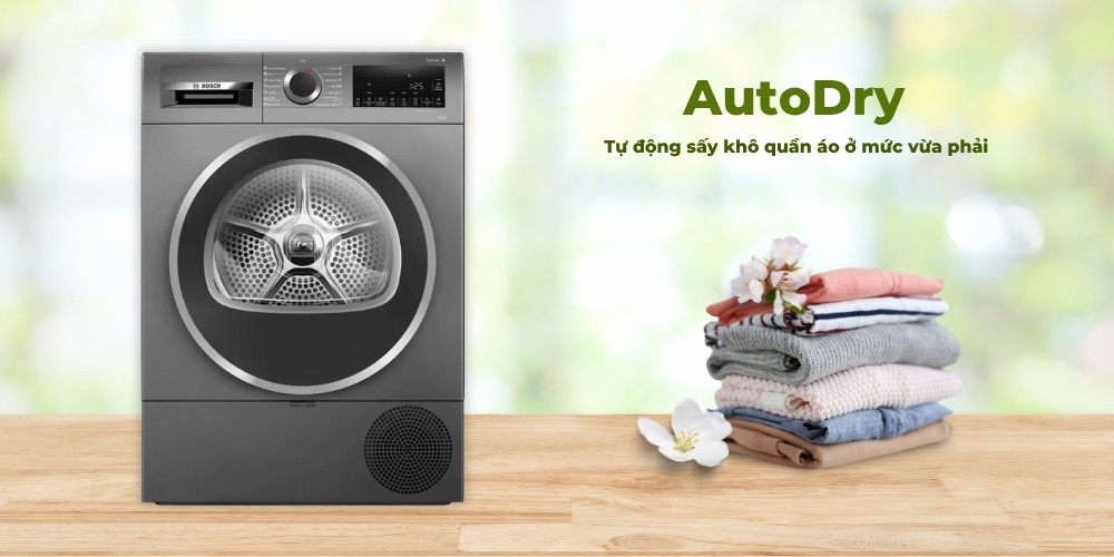 Cảm biến AutoDry trên máy sấy Bosch WQG25303SG Series 6