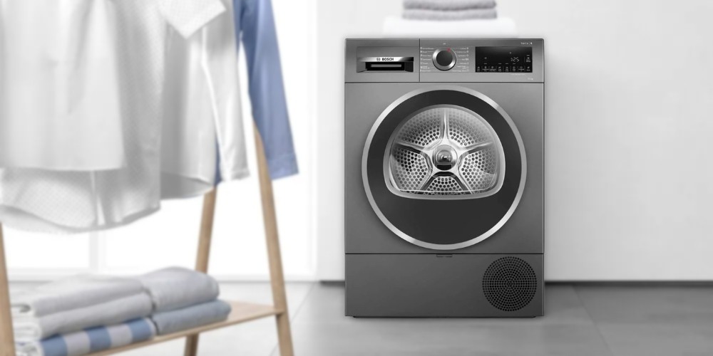 Máy Sấy Bơm Nhiệt WQG25303SG lồng ngang, màu than chì sang trọng