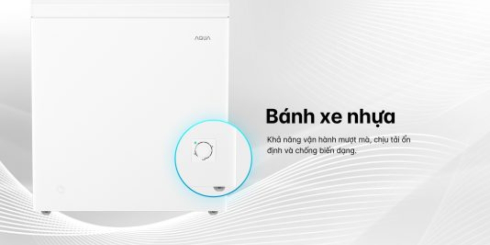 Tủ Đông Aqua AQF-C3101EN trang bị bánh xe di chuyển tiện lợi