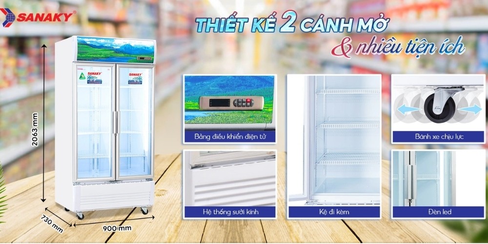 Tủ Mát 700 Lít VH-8009HP3 nhiều tiện ích
