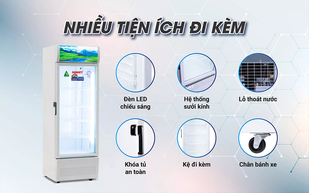 Tủ Mát Sanaky 480 Lít VH-5089K3 tích hợp nhiều tiện ích hiện đại tiện lợi