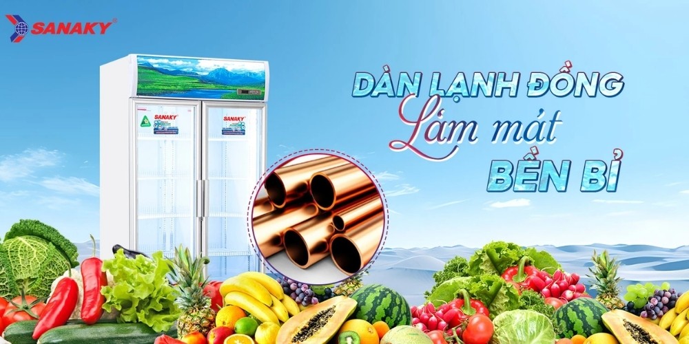 Tủ Mát Sanaky 700 Lít VH-8009HP3 có dàn lạnh ống đồng