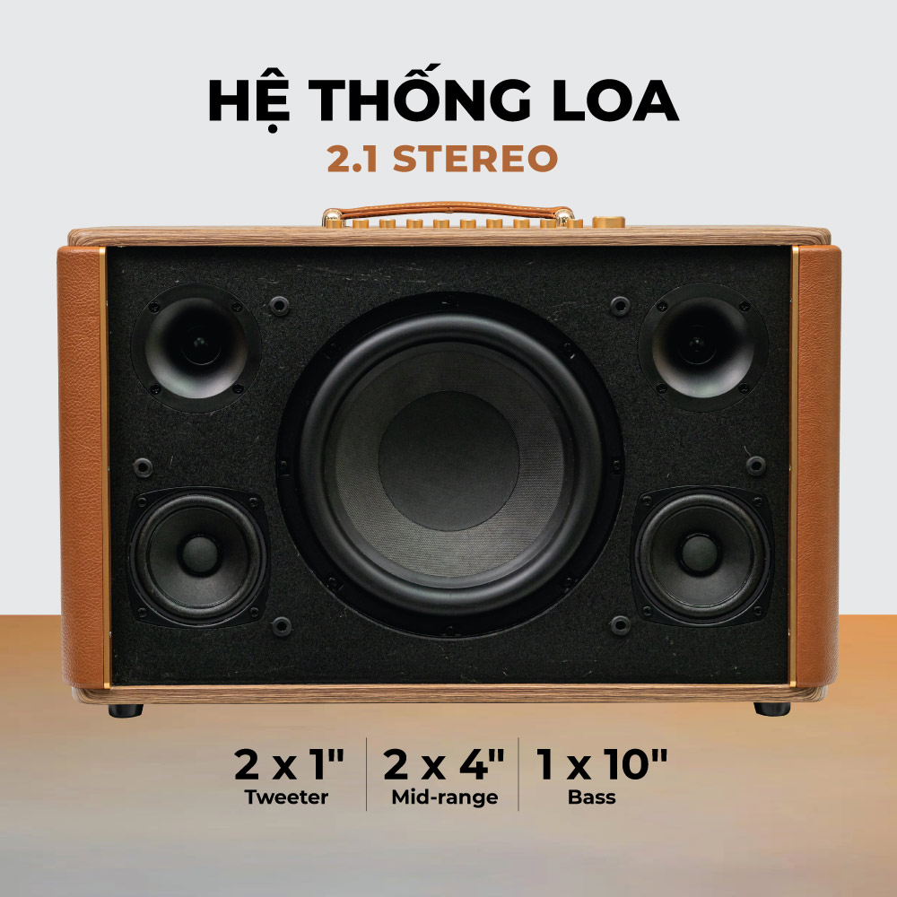 Cấu hình củ loa stereo 2.1 cho nghe nhạc và karaoke