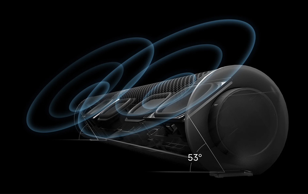 Thiết kế nghiêng 53° tạo âm thanh chân thực