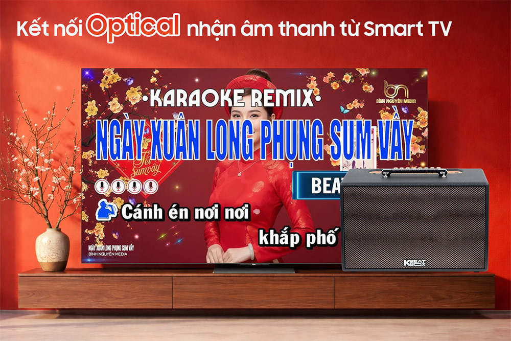 Loa hỗ trợ cổng Optical để nhận âm thanh trực tiếp từ Smart TV