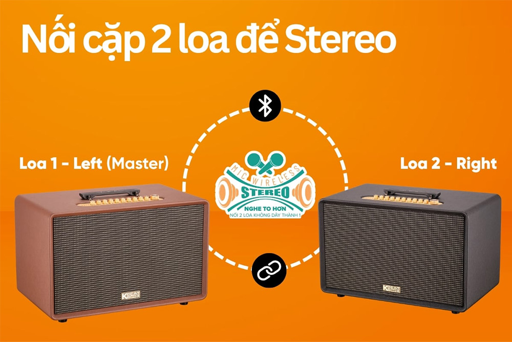 Mic Wireless Stereo loa Karaoke di động Acnos Flac 39 màu đen