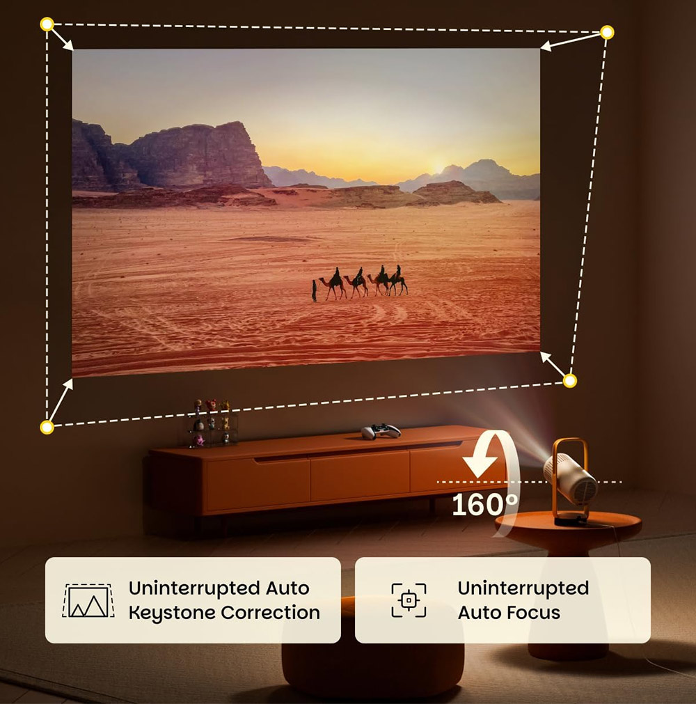 Khả năng tinh chỉnh màn hình chiếu tự động máy chiếu Xgimi Vibe One Full HD