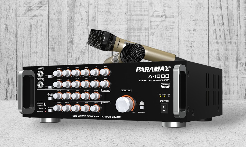 Thiết kế sang trọng amply Paramax A-1000 (CBZ-2000)