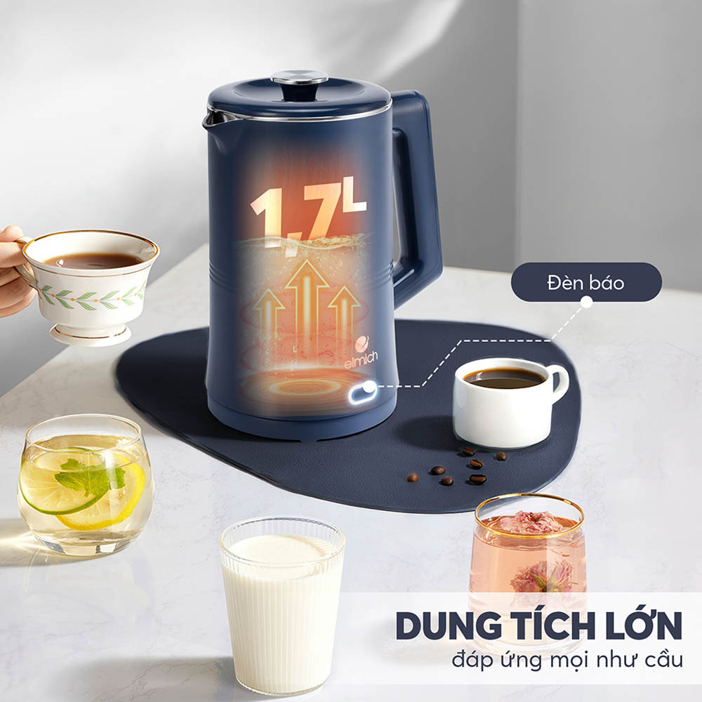 Dung tích 1.7 Lít đáp ứng nhu cầu sử dụng nước nóng của gia đình