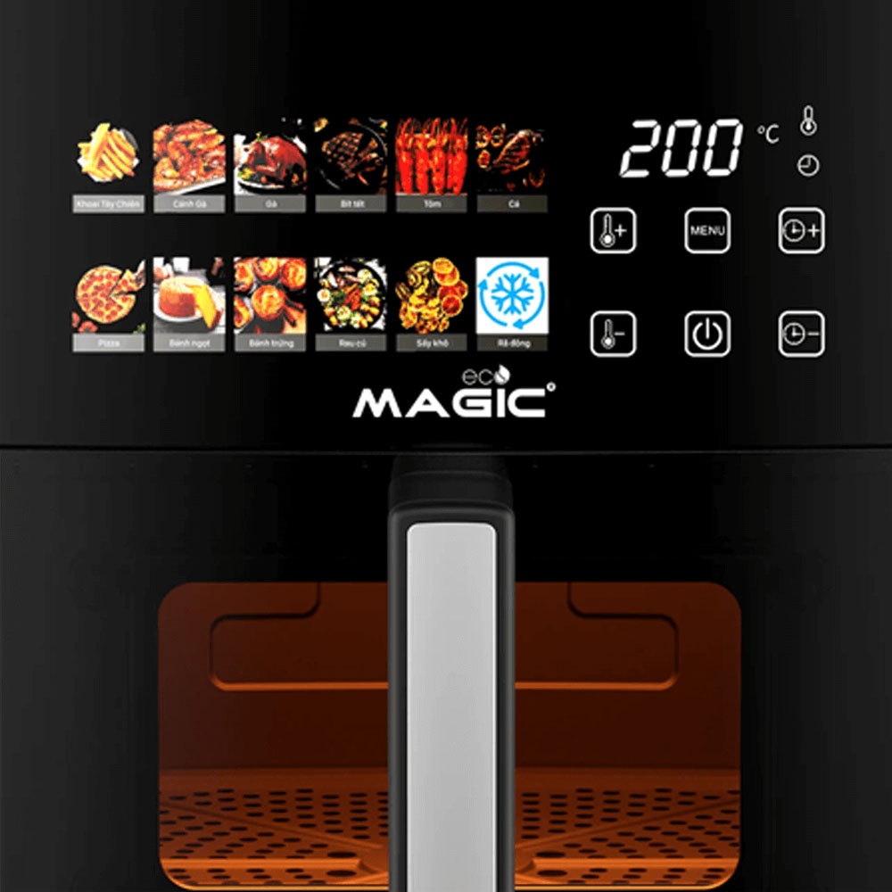 Nồi Chiên Không Dầu Magic Eco AC-162 tích hợp bảng điều khiển cảm ứng
