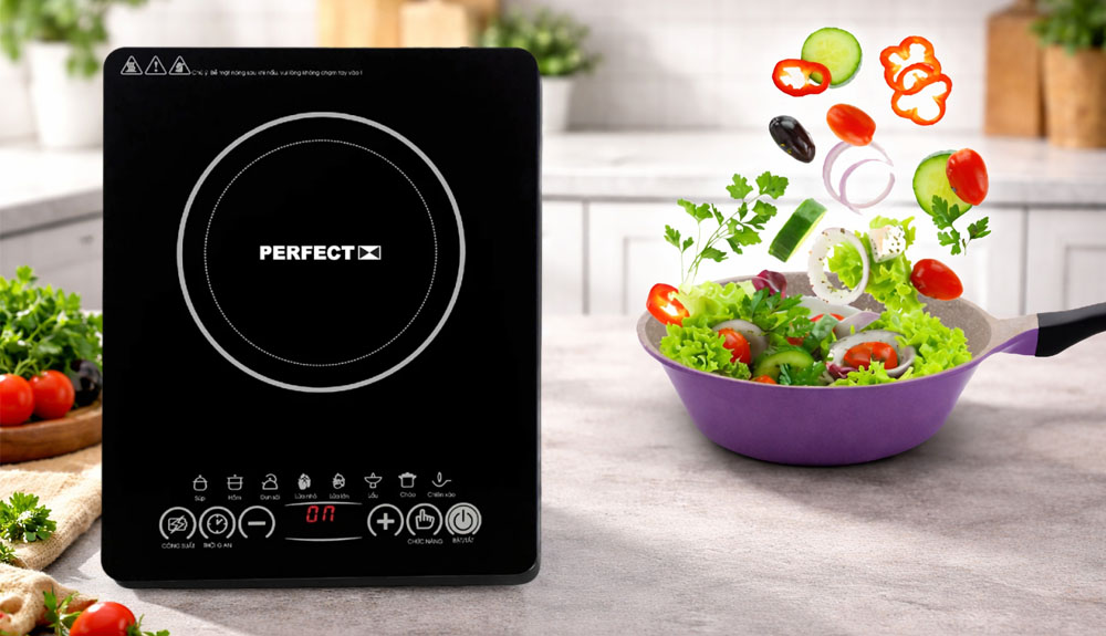Bếp điện từ Perfect PF-EC66 dùng cho nhiều loại nồi