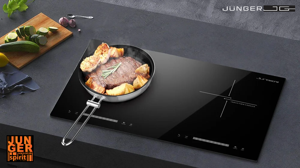 Mặt bếp từ đôi Junger CEJ-201-II 4000W làm bằng kính Ceramic