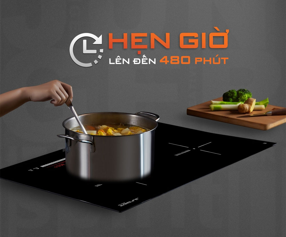 Bếp từ đôi Junger NKD22+ 4400W - Thái Lan tích hợp chế độ hẹn giờ