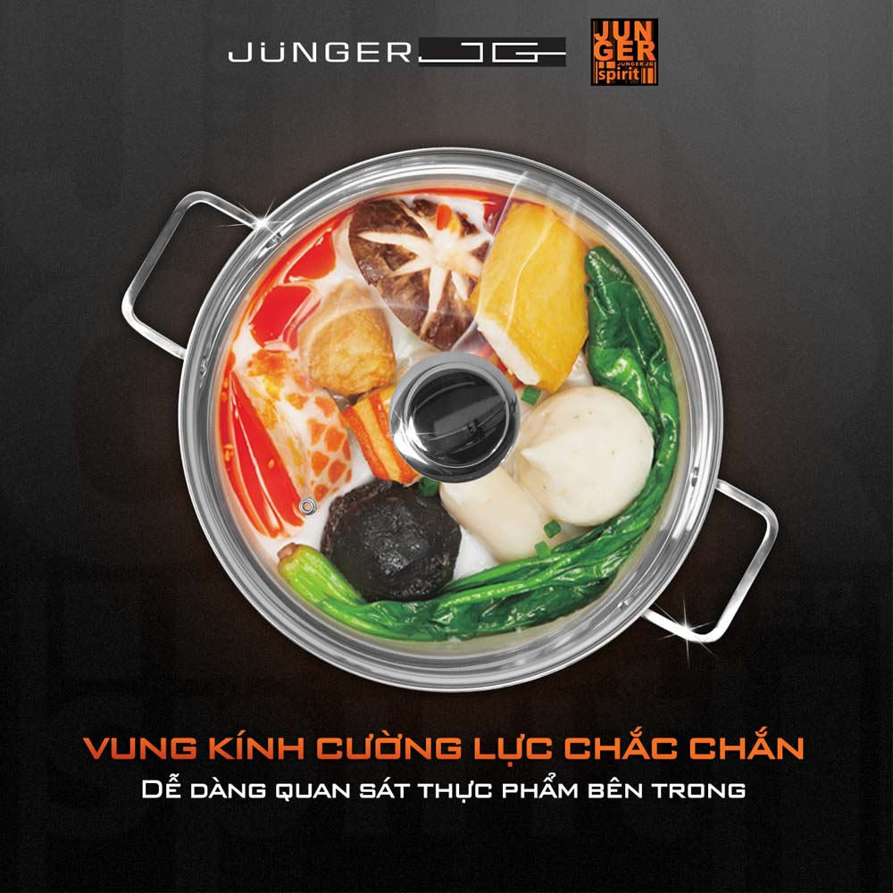 Nắp kính cường lực trong suốt mang đến sự thuận tiện khi sử dụng