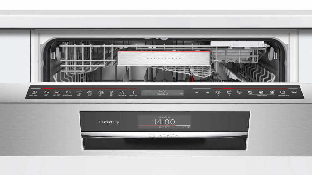 Dễ dàng điều khiển Máy Rửa Chén Bán Âm Bosch SMI8ZDS81T Series 8