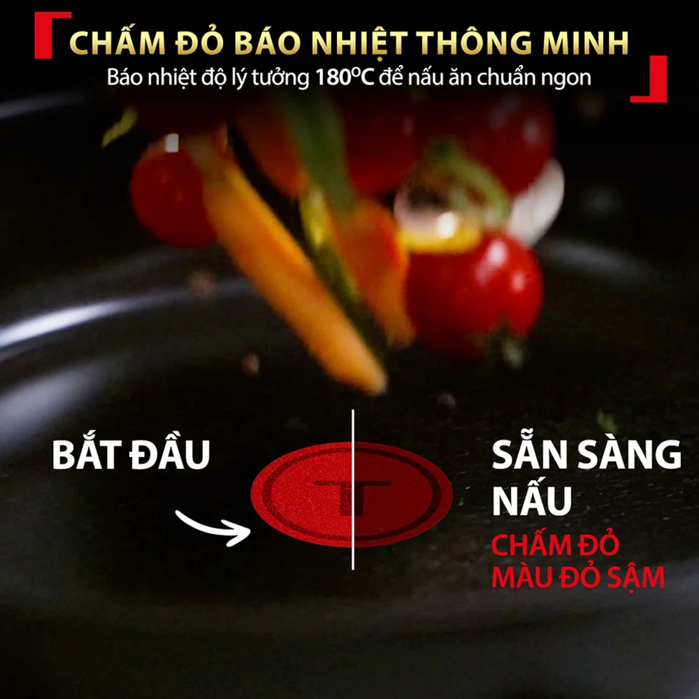 Tefal EXCELLENCE+ CERAMIC G2151902 tích hợp công nghệ Thermo-Signal®