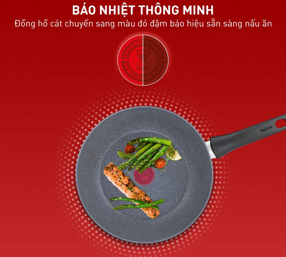Chảo Chiên Sâu Lòng Tefal Cook Healthy tích hợp công nghệ Thermo-Signal®