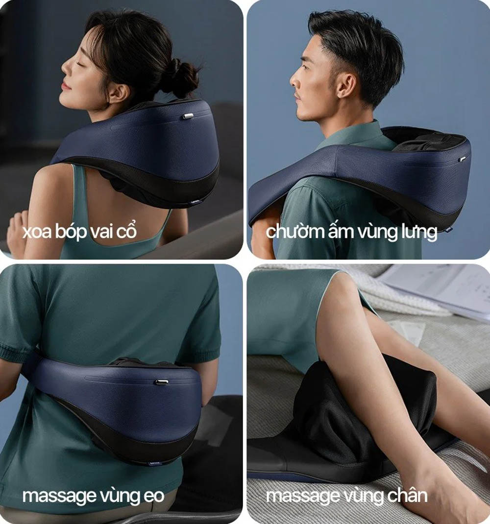 Đệm Massage Philips PPM3521 có thể sử dụng linh hoạt cho nhiều vị trí cơ thể