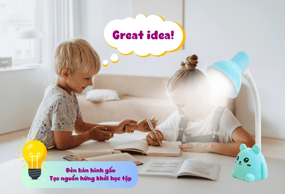 Đèn Bàn Điện Quang ĐQ DKL20 O B v02 tạo cảm hứng học tập