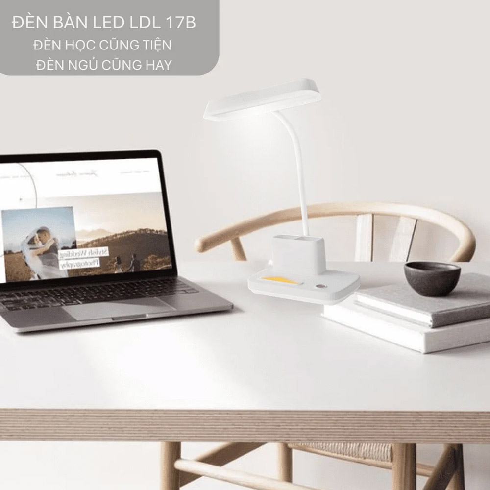 Đèn Bàn LED Điện Quang ĐQ LDL17B hoạt động với công suất 3W