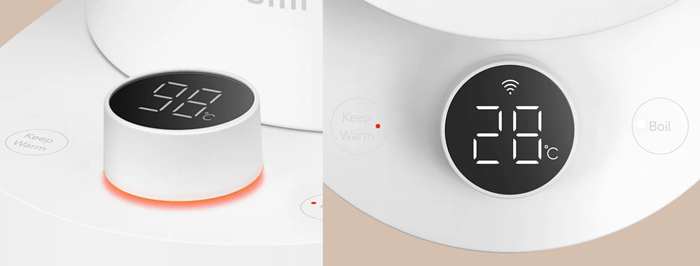 Đèn báo tròn thông minh biểu thị rõ trạng thái đun sôi