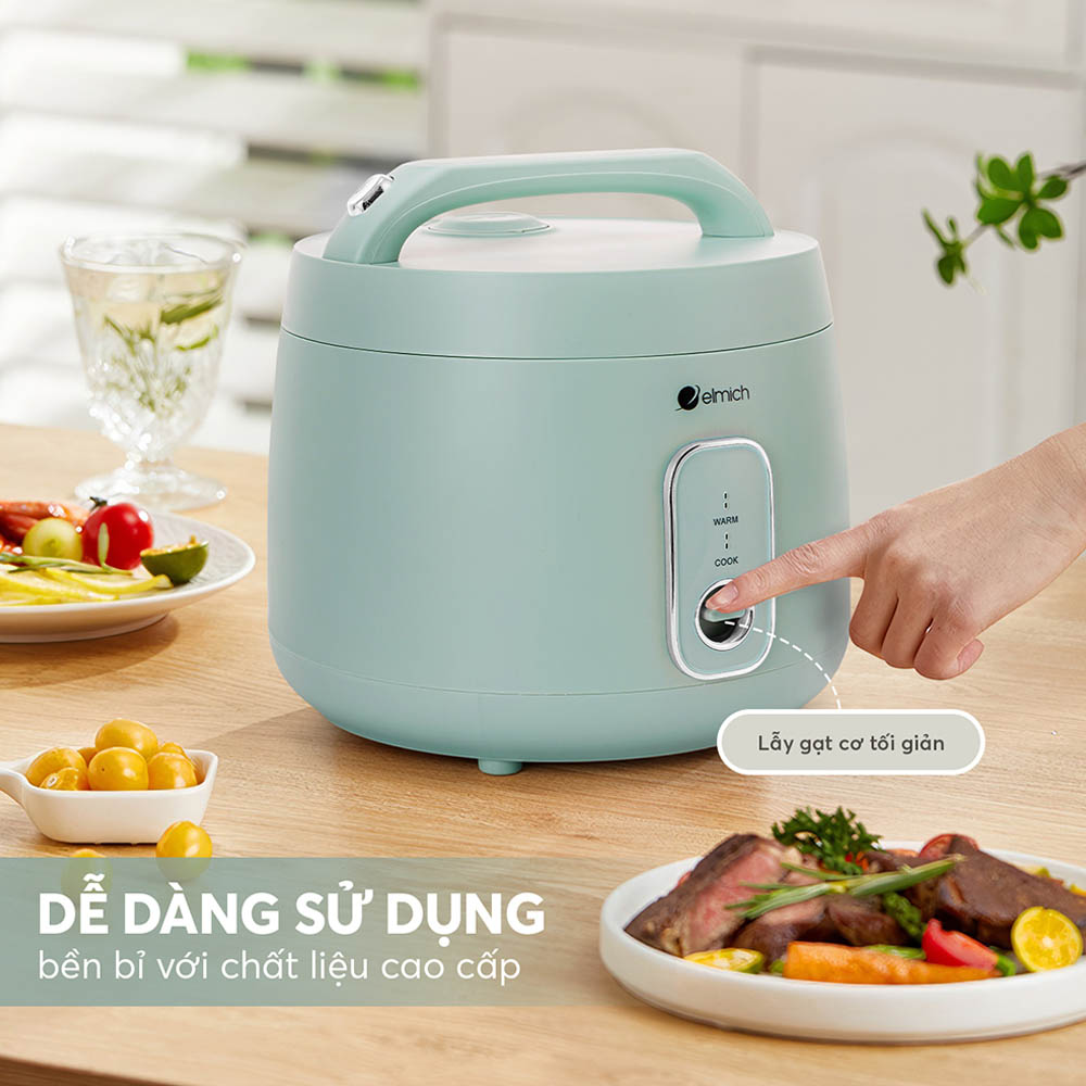 Nồi Cơm Điện Elmich RCE-9127 sử dụng điều khiển nút gạt