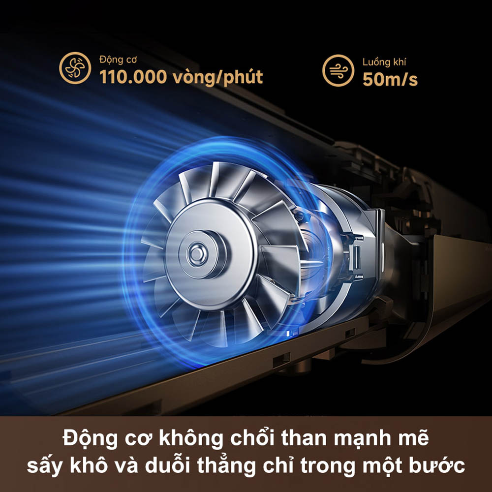 Máy Sấy Duỗi Tóc Dreame AeroStraight AMA10A sấy tóc nhanh chóng
