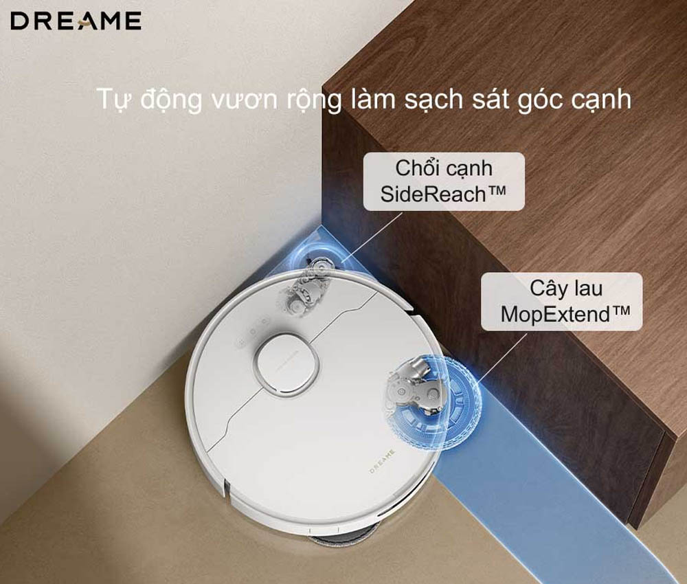 Dreame L50 Ultra CE làm sạch góc hẹp, gầm thấp dễ dàng