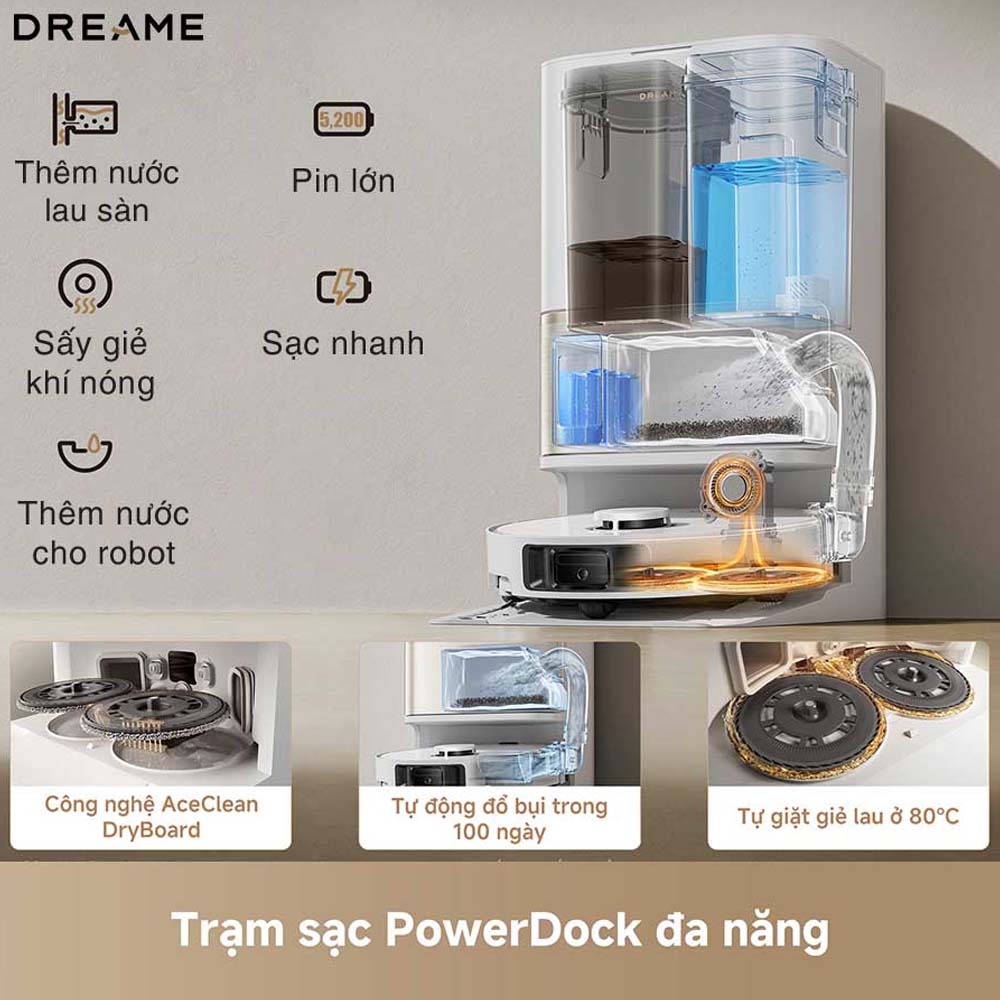 Trạm sạc đa năng của Dreame L50 Ultra CE