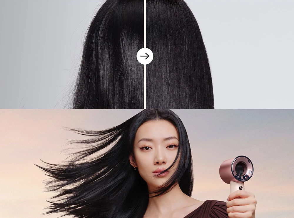 Dyson Supersonic™ Travel HD19 giảm tình trạng xơ rối, giữ độ ẩm tự nhiên