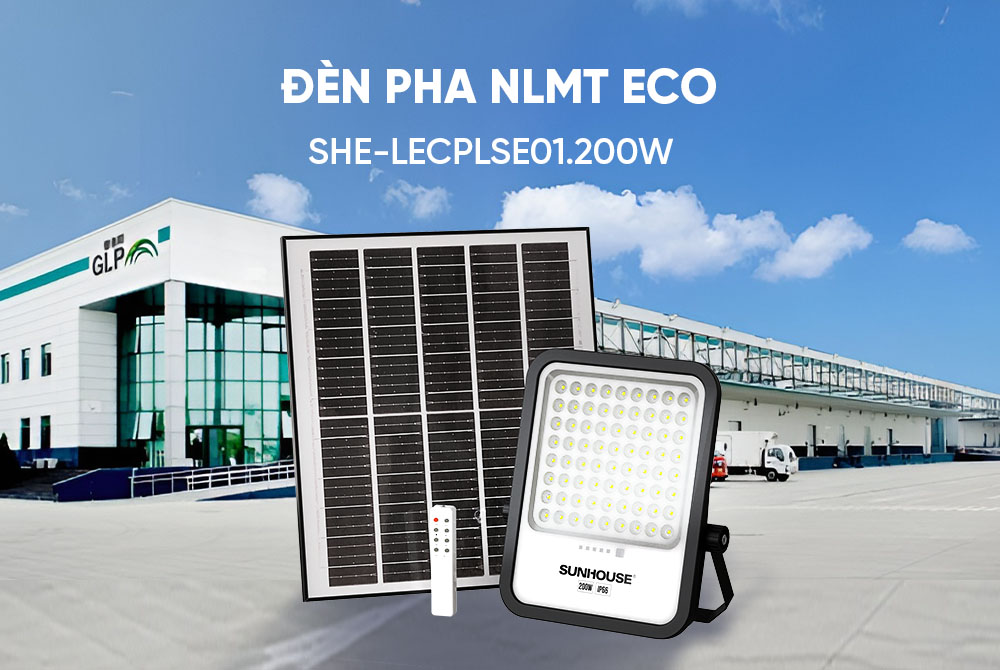Eco Sunhouse SHE-LECPLSE01.200W có mặt đèn kính cường lực
