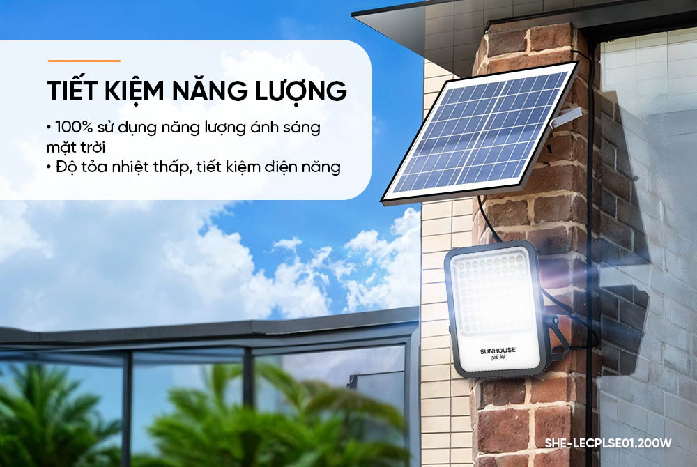 Eco Sunhouse SHE-LECPLSE01.200W giảm đáng kể hóa đơn tiền điện