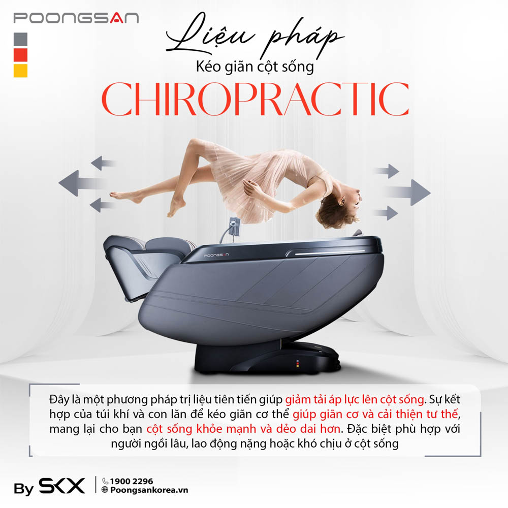 Liệu pháp kéo giãn cột sống Chiropractic cải thiện sức khỏe toàn thân